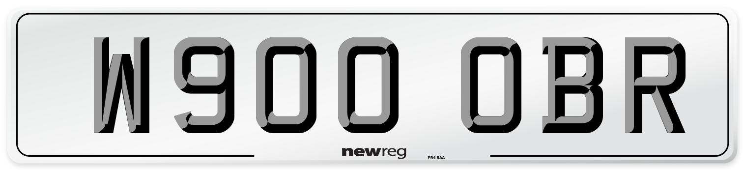 W900 OBR Number Plate from New Reg